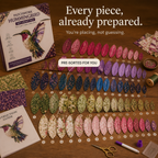 Fabric Patchwork Bird Craft Kit No Sew Layered Textile Art Kit with Pre Cut Numbered Pieces and Wooden Stand Hummingbird | Owl | Robin and More