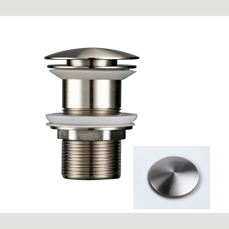 Click Clack Pop Up Basin Waste Sink Drain Plug for Bathroom Sinks