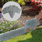 Cobblestone Effect Garden Edging Panels Interlocking Plastic Lawn Border Set