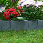 Cobblestone Effect Garden Edging Panels Interlocking Plastic Lawn Border Set