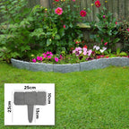 Cobblestone Effect Garden Edging Panels Interlocking Plastic Lawn Border Set