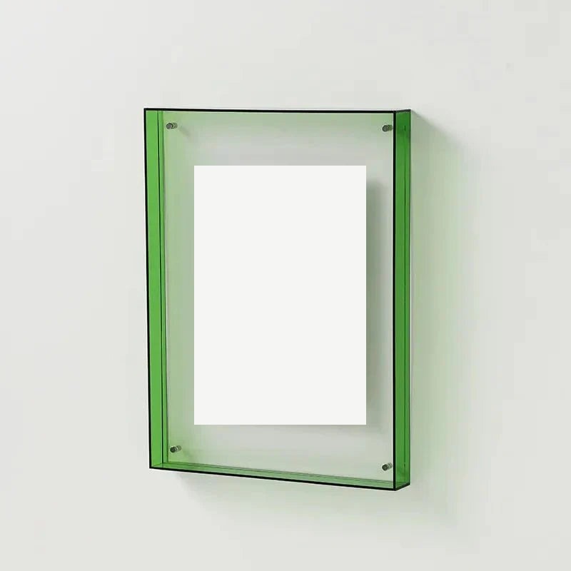 Coloured Acrylic Box Picture Frame Modern Wall Mounted Floating Photo Display