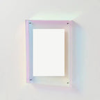 Coloured Acrylic Box Picture Frame Modern Wall Mounted Floating Photo Display