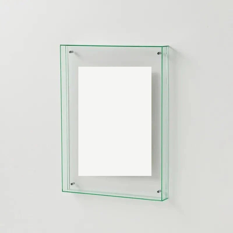 Coloured Acrylic Box Picture Frame Modern Wall Mounted Floating Photo Display