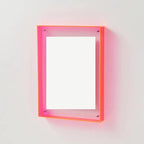 Coloured Acrylic Box Picture Frame Modern Wall Mounted Floating Photo Display