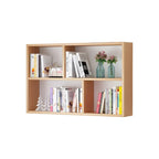Wall Mounted Bookshelf Wooden Floating Shelf Unit Modern Wall Bookcase with Open Compartments for Books and Decor in Living Room | Study and Bedroom