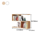 Wall Mounted Bookshelf Wooden Floating Shelf Unit Modern Wall Bookcase with Open Compartments for Books and Decor in Living Room | Study and Bedroom