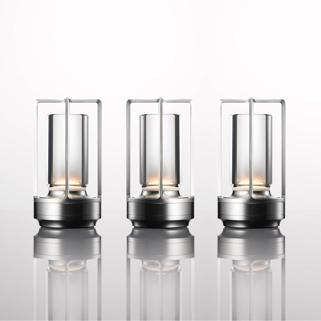 Cordless Crystal Lantern Table Lamp Rechargeable with Touch Dimmer