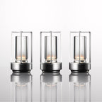 Cordless Crystal Lantern Table Lamp Rechargeable with Touch Dimmer