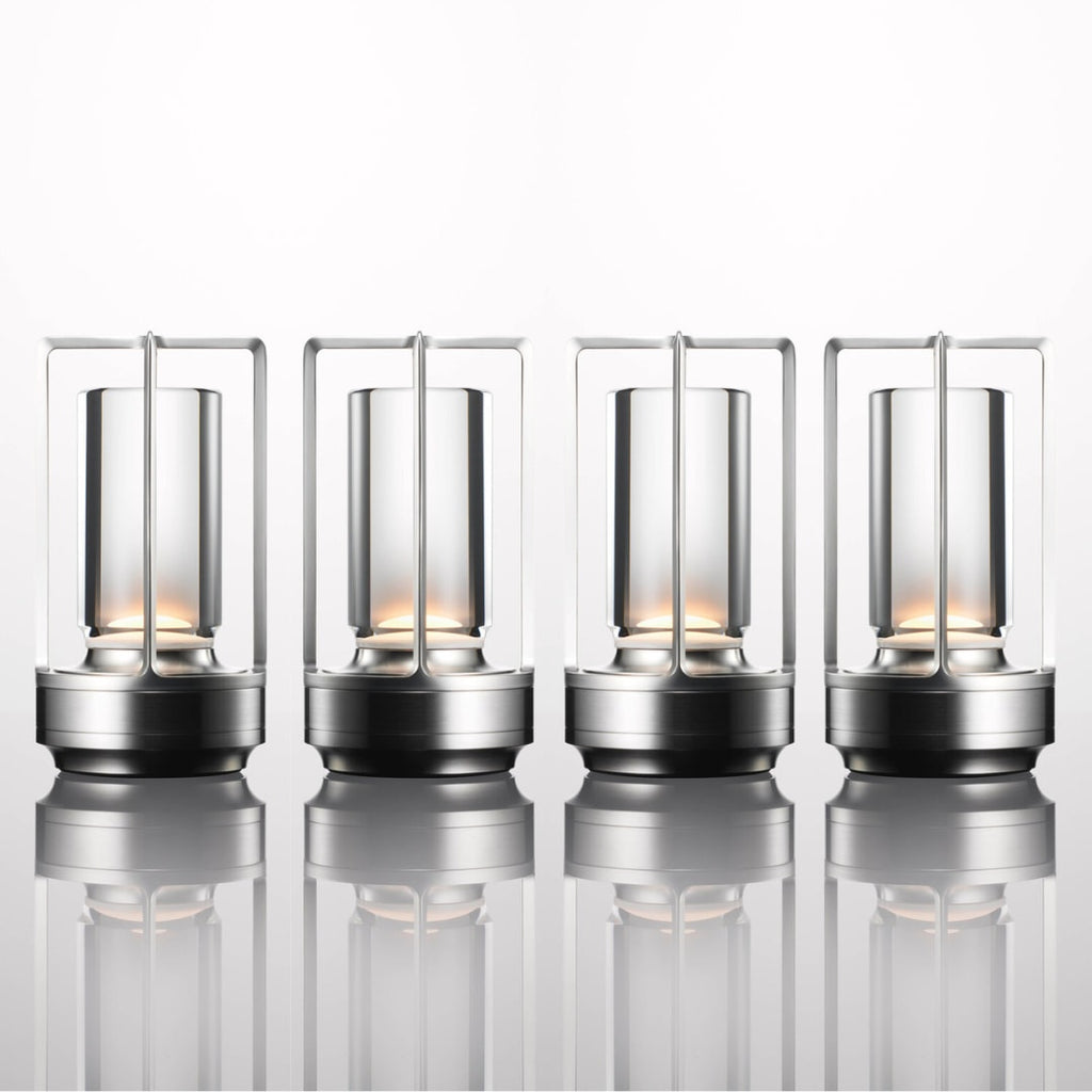 Cordless Crystal Lantern Table Lamp Rechargeable with Touch Dimmer