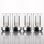 Cordless Crystal Lantern Table Lamp Rechargeable with Touch Dimmer