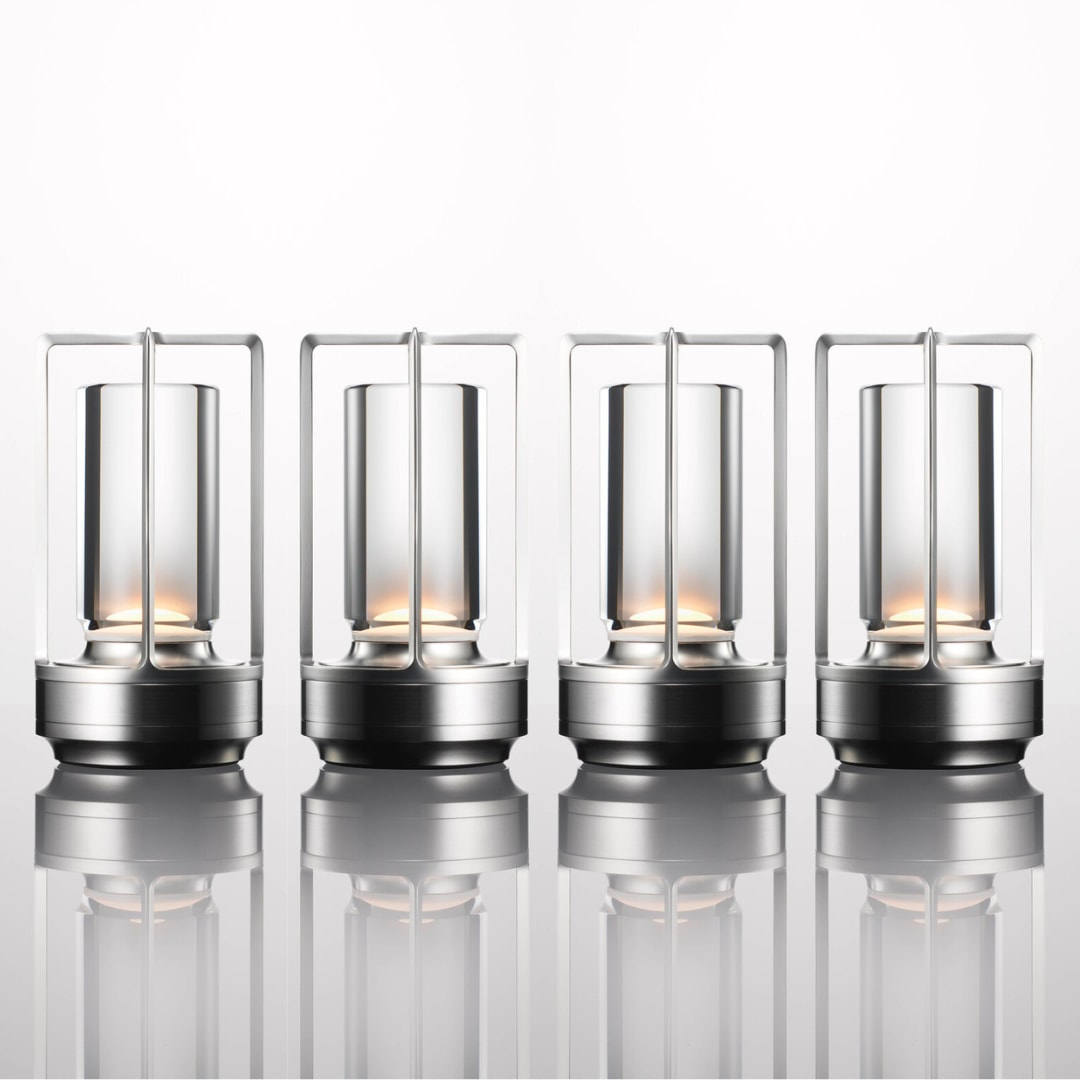 Cordless Crystal Lantern Table Lamp Rechargeable with Touch Dimmer