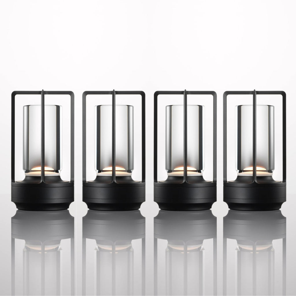 Cordless Crystal Lantern Table Lamp Rechargeable with Touch Dimmer