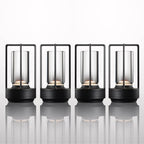 Cordless Crystal Lantern Table Lamp Rechargeable with Touch Dimmer