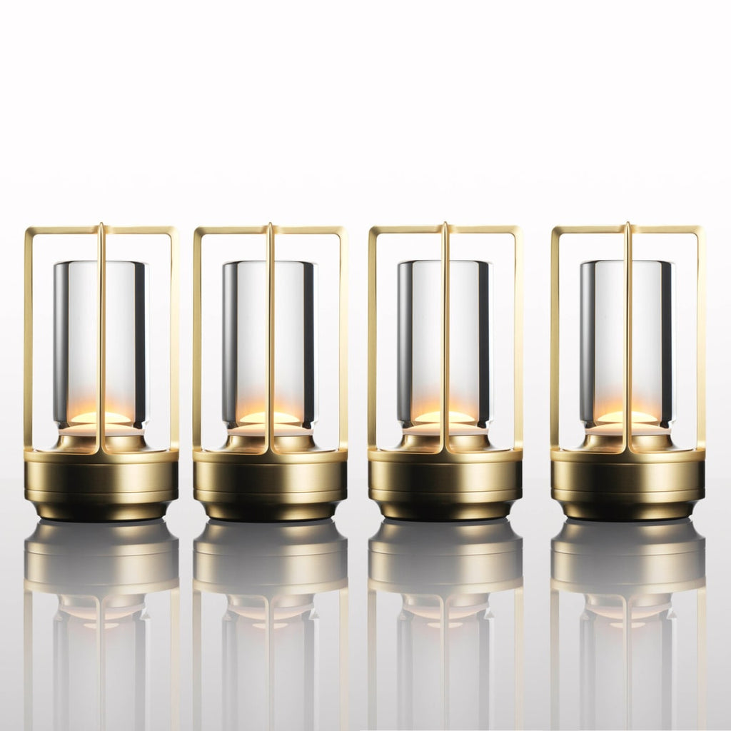 Cordless Crystal Lantern Table Lamp Rechargeable with Touch Dimmer