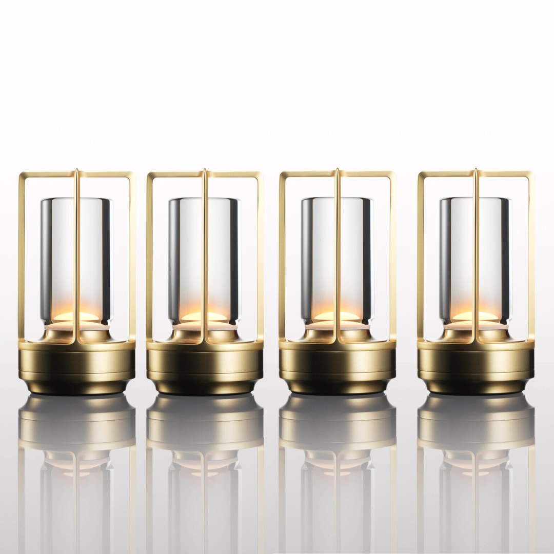 Cordless Crystal Lantern Table Lamp Rechargeable with Touch Dimmer