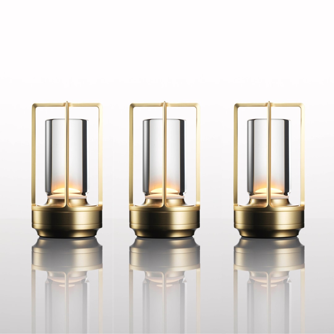 Cordless Crystal Lantern Table Lamp Rechargeable with Touch Dimmer