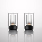 Cordless Crystal Lantern Table Lamp Rechargeable with Touch Dimmer