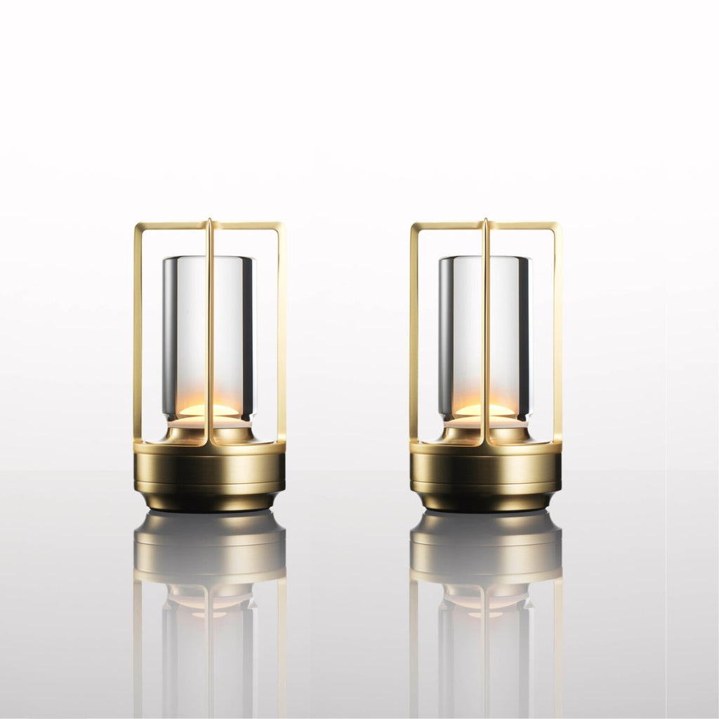 Cordless Crystal Lantern Table Lamp Rechargeable with Touch Dimmer