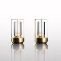 Cordless Crystal Lantern Table Lamp Rechargeable with Touch Dimmer