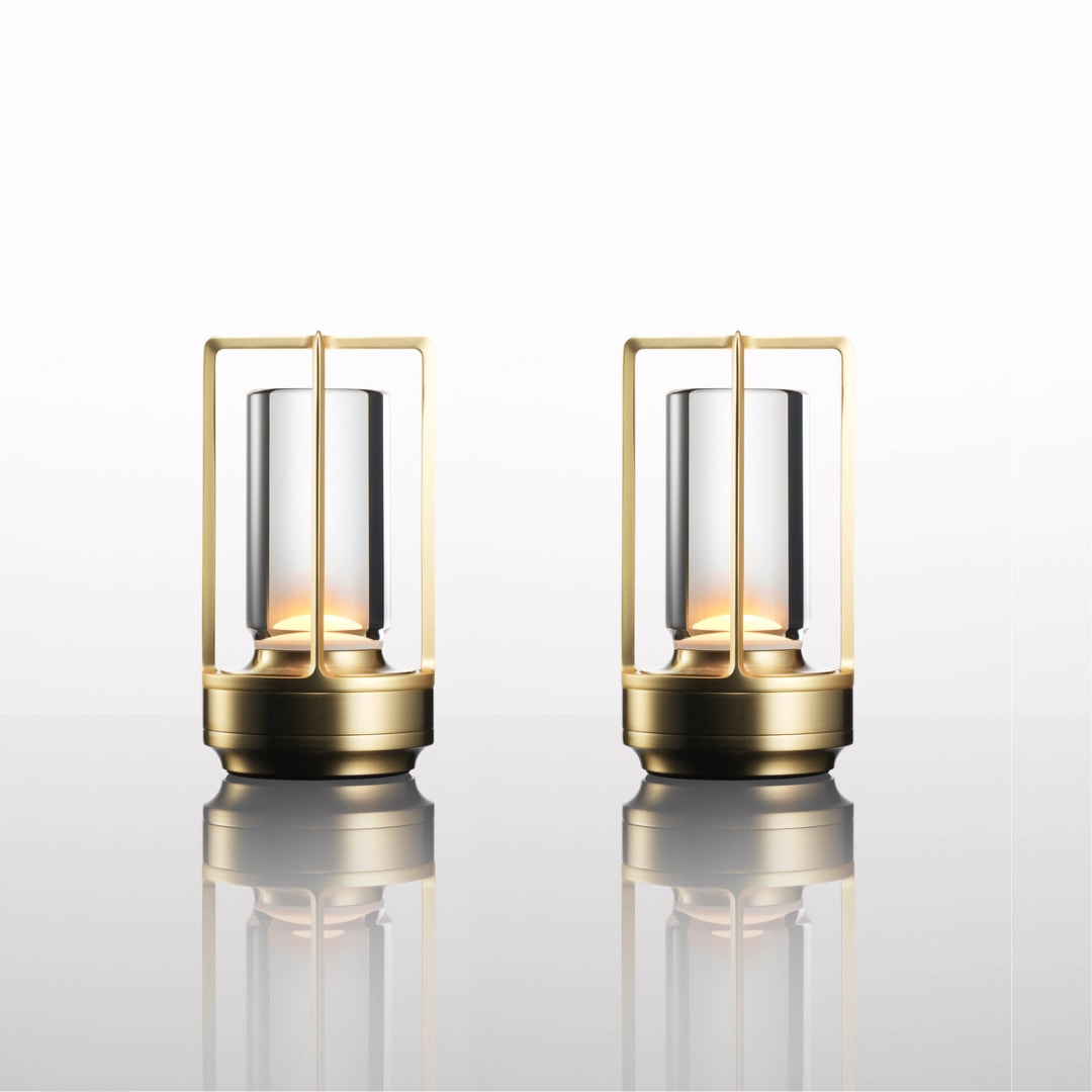 Cordless Crystal Lantern Table Lamp Rechargeable with Touch Dimmer