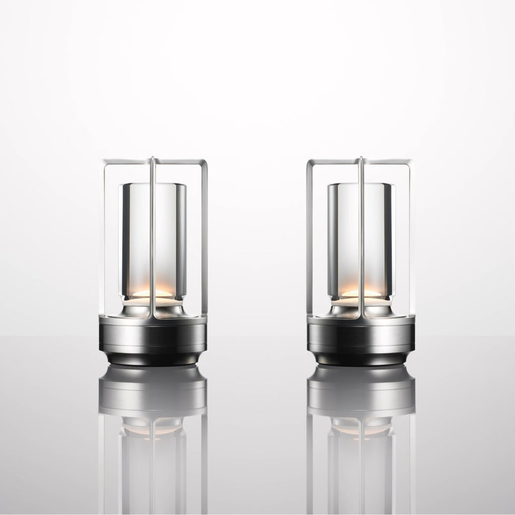 Cordless Crystal Lantern Table Lamp Rechargeable with Touch Dimmer