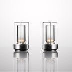 Cordless Crystal Lantern Table Lamp Rechargeable with Touch Dimmer
