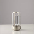 Cordless Crystal Lantern Table Lamp Rechargeable with Touch Dimmer
