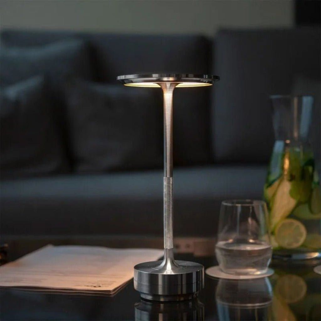 Cordless Rechargeable Aluminium LED Table Lamp with Touch Dimmer for Bedside