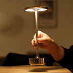 Cordless Rechargeable Aluminium LED Table Lamp with Touch Dimmer for Bedside