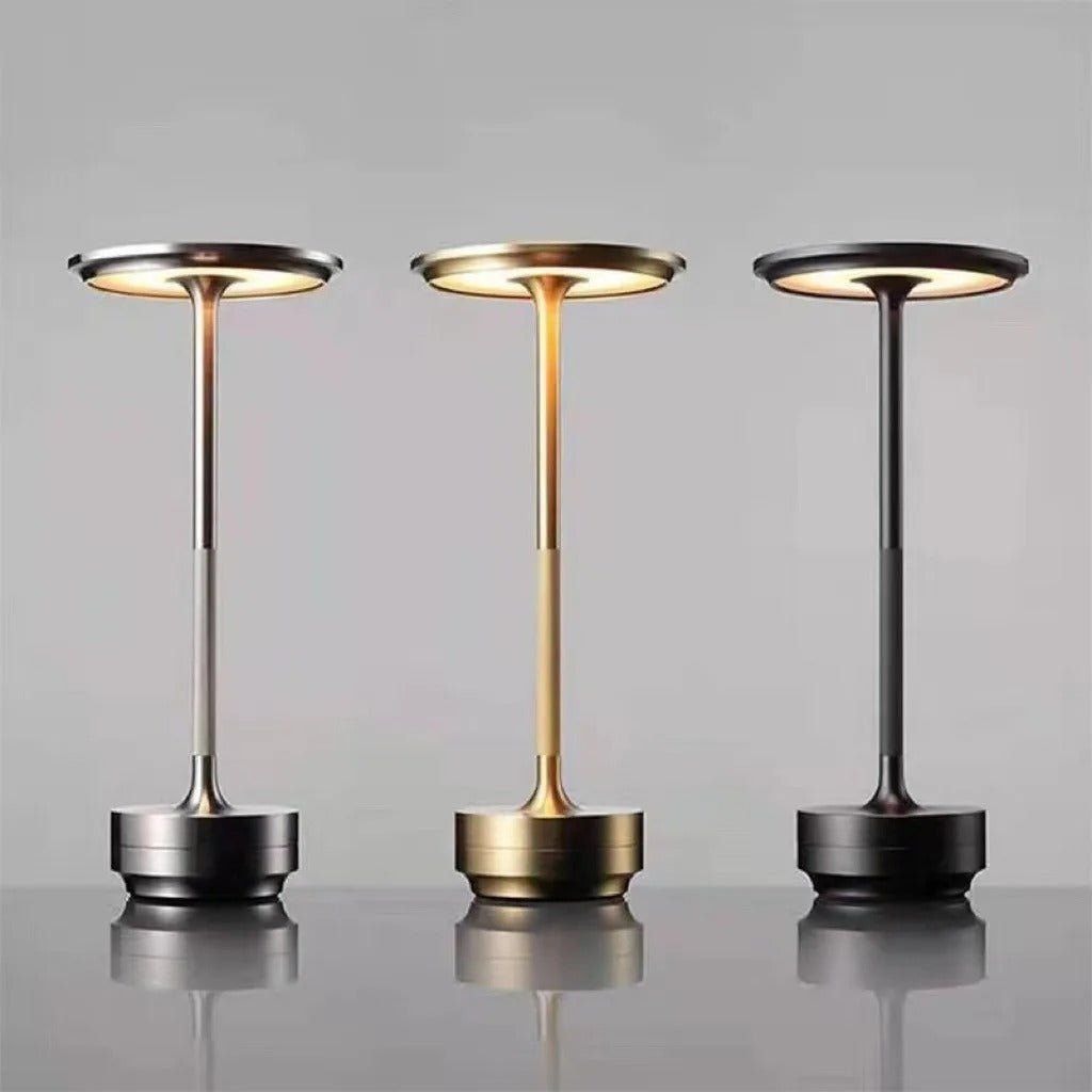 Cordless Rechargeable Aluminium LED Table Lamp with Touch Dimmer for Bedside