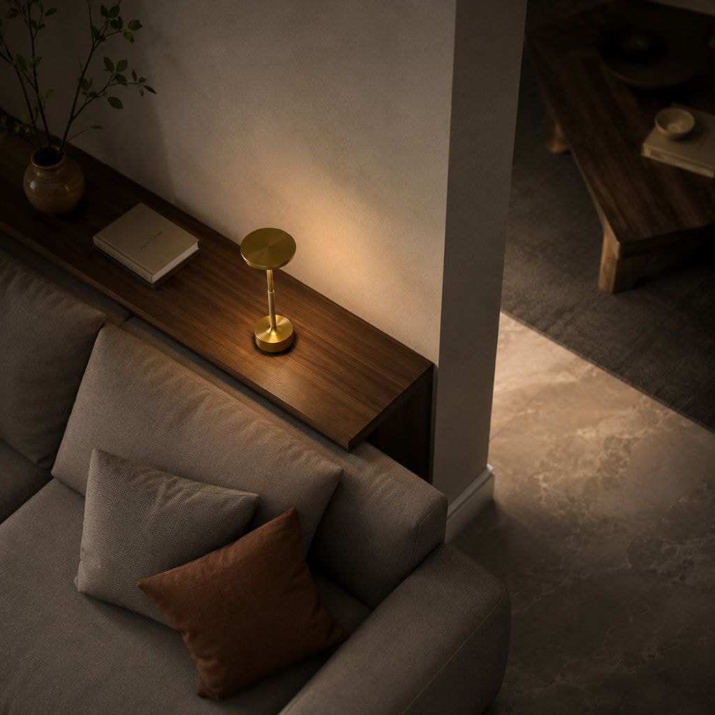 Cordless Rechargeable Aluminium LED Table Lamp with Touch Dimmer for Bedside