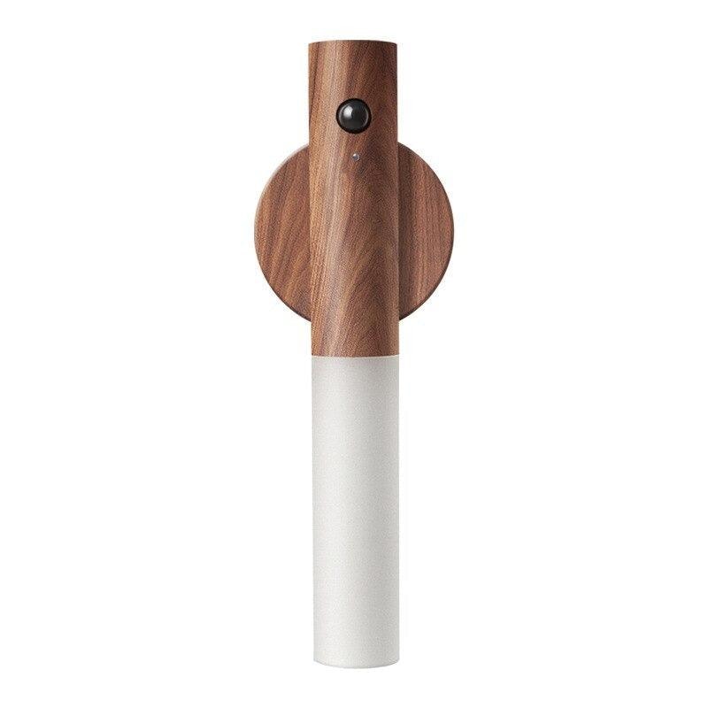 Cordless Rechargeable Wooden Wall Light with Motion Sensor and Magnetic Mount