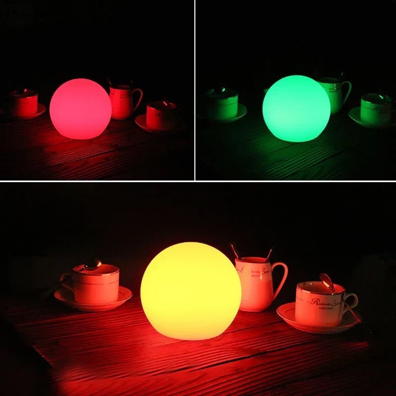 Cordless USB Rechargeable Colour Changing LED Globe Lamp with Remote Control