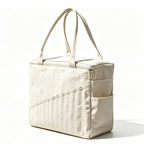 Cotton Canvas Knitting Bag with Needle Pockets and Yarn Guide for Crochet