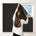 Cut to Size Blackout Window Cover with Static Cling for Bedroom Windows