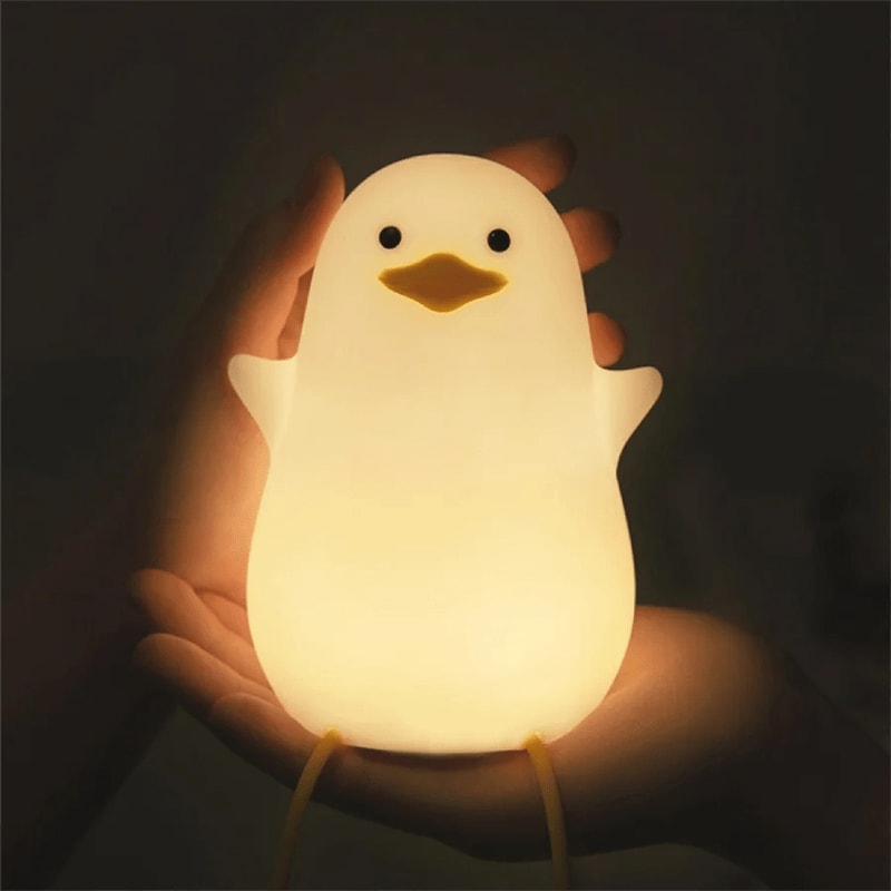 Cute Silicone Animal Night Light with Tap Dimming | USB Rechargeable Lamp