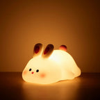 Cute Silicone Animal Night Light with Tap Dimming | USB Rechargeable Lamp
