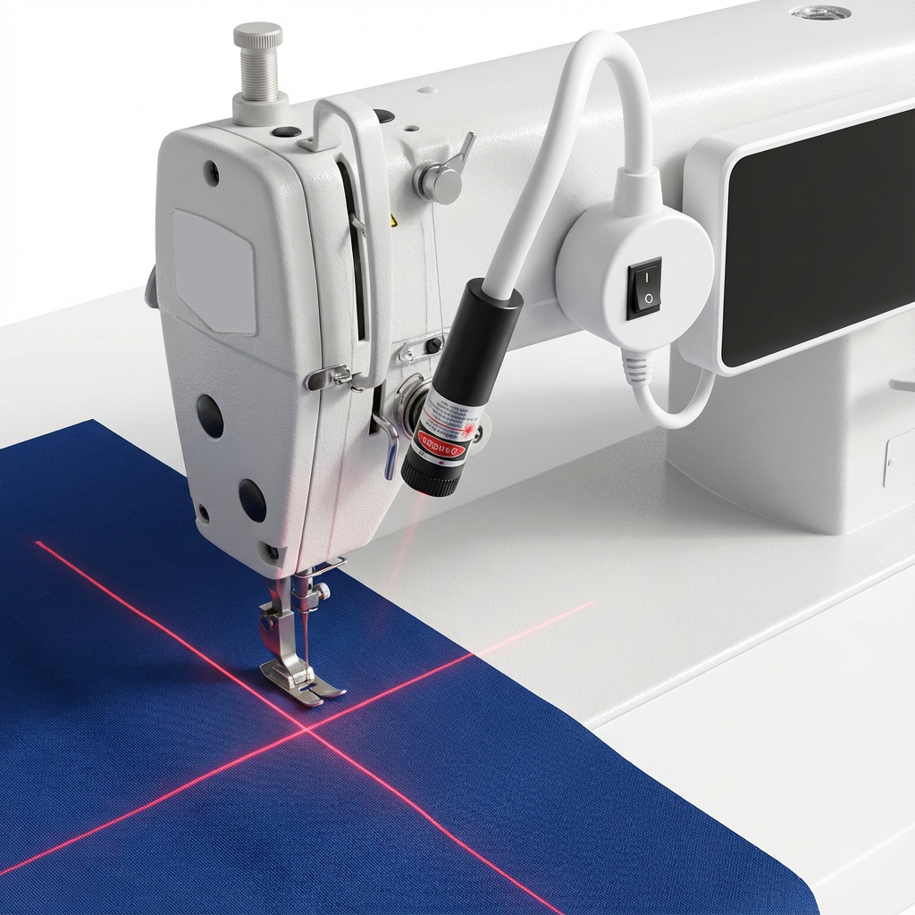 Magnetic Laser Guide Light for Sewing Machines Flexible Gooseneck Stitch Line Projector USB Powered Quilting Seam Guide Crosshair | Line or Dot