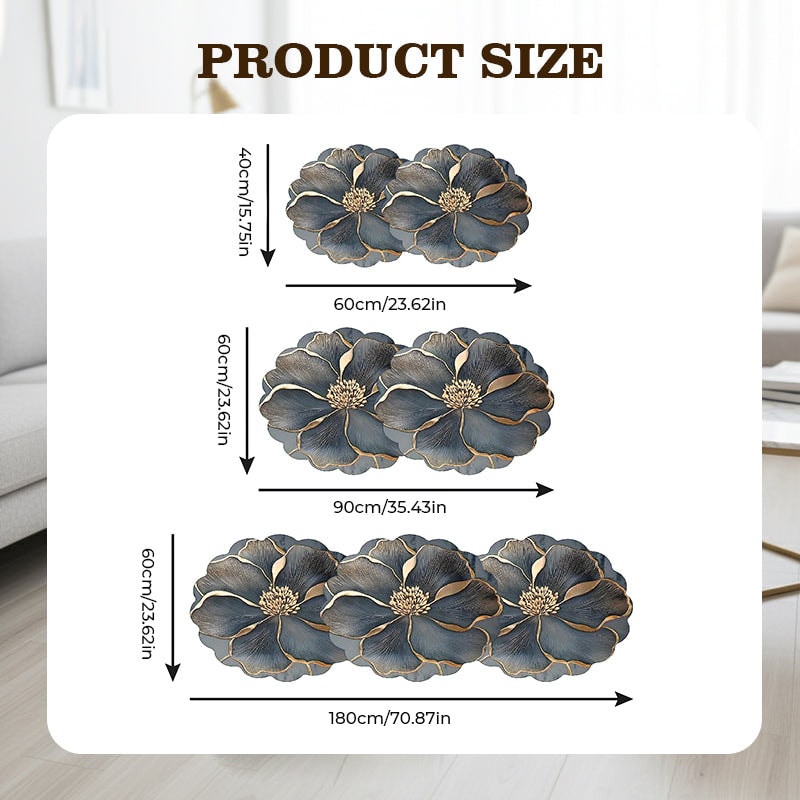 Diatomite Bath Mat Flower Shaped Quick Dry Non Slip Stone Mat for Bathroom