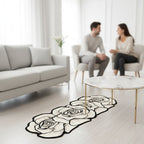 Diatomite Bath Mat Flower Shaped Quick Dry Non Slip Stone Mat for Bathroom
