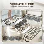 Diatomite Bath Mat Flower Shaped Quick Dry Non Slip Stone Mat for Bathroom