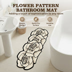 Diatomite Bath Mat Flower Shaped Quick Dry Non Slip Stone Mat for Bathroom