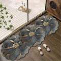 Diatomite Bath Mat Flower Shaped Quick Dry Non Slip Stone Mat for Bathroom