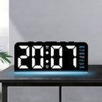 Digital LED Alarm Clock with Colour Night Light and Large Display for Bedroom