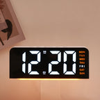 Digital LED Alarm Clock with Colour Night Light and Large Display for Bedroom