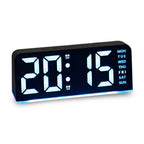 Digital LED Alarm Clock with Colour Night Light and Large Display for Bedroom