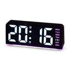 Digital LED Alarm Clock with Colour Night Light and Large Display for Bedroom