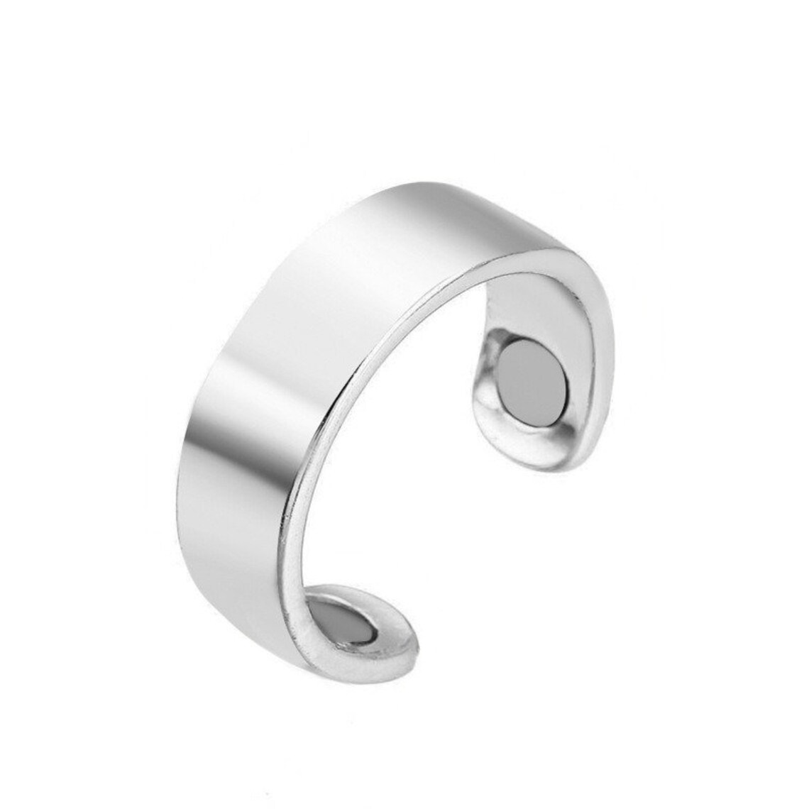 Anti Snoring Ring Magnetic Acupressure Finger Ring Adjustable Open Band Worn on the Little Finger at Night Slim Metal Sleep Aid