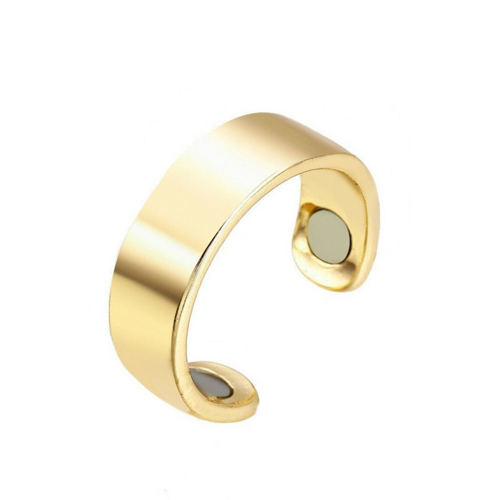 Anti Snoring Ring Magnetic Acupressure Finger Ring Adjustable Open Band Worn on the Little Finger at Night Slim Metal Sleep Aid